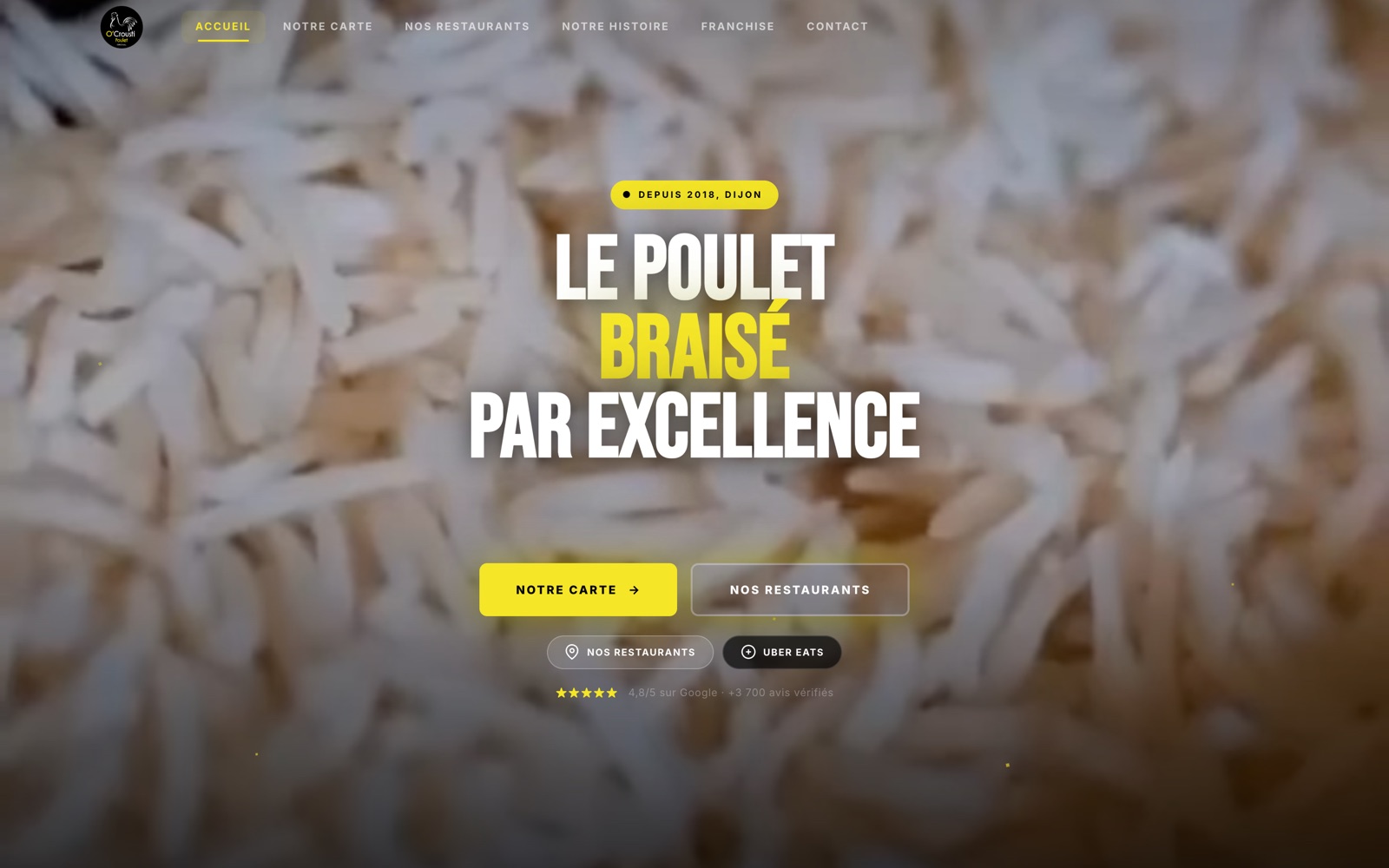 Aperçu du site O'Crousti Poulet
